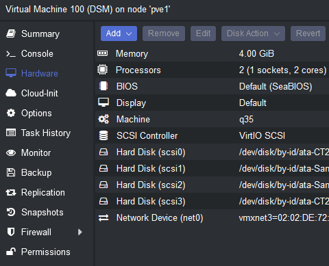 Running DSM7 on proxmox, number of cpu seen by DSM is incorrect