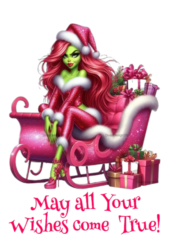 grinch girl in a sley 1