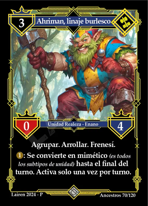 AHRIMAN, LINAJE BURLESCO