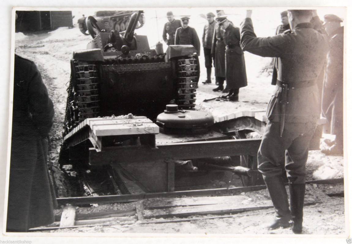 Original WK2 Foto Brückenleger Panzer I auf der 