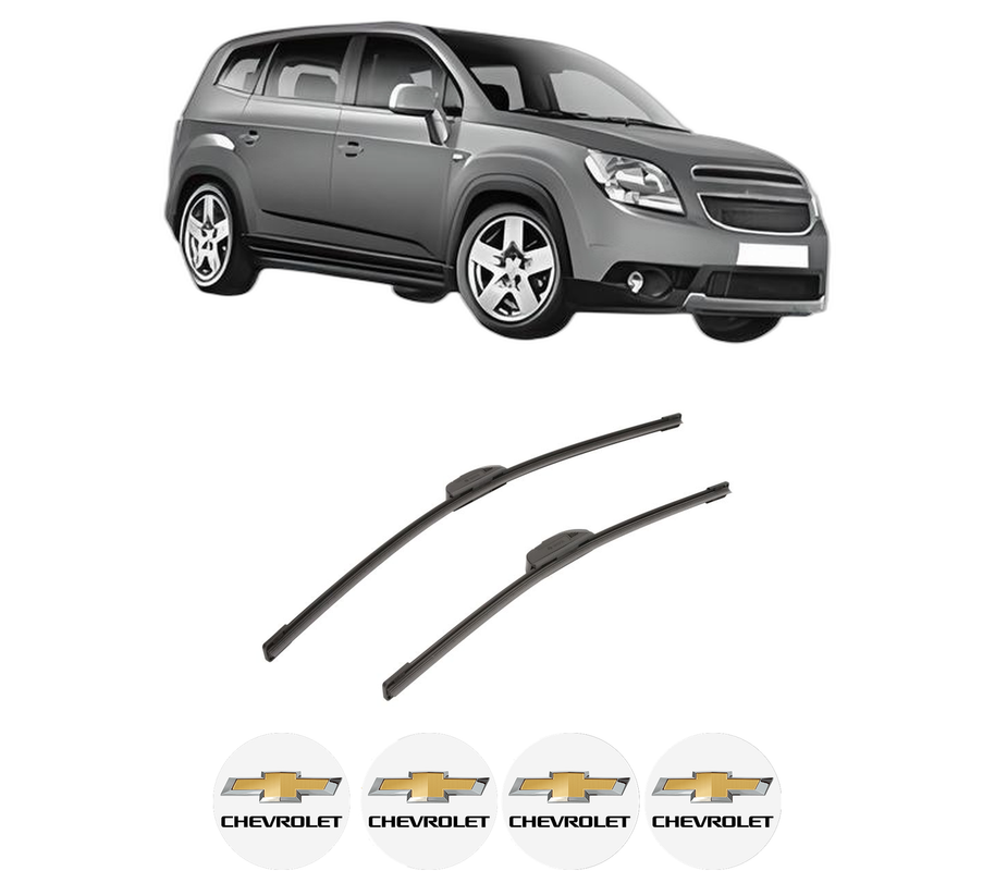 Set stergatoare auto CHEVROLET ORLANDO (J309) din 2011-2015, pentru parbriz auto, 2 bucati, Bosch Aerotwin Retrofit, din cauciuc siliconat rezistent, 4 Stickere Auto CHEVROLET