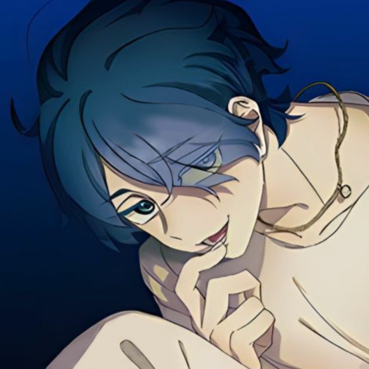 Promo art where Haruka has his index finger pressed against his lip. The position of it implies that he just opened his mouth to speak after having previously been chewing on his nail.