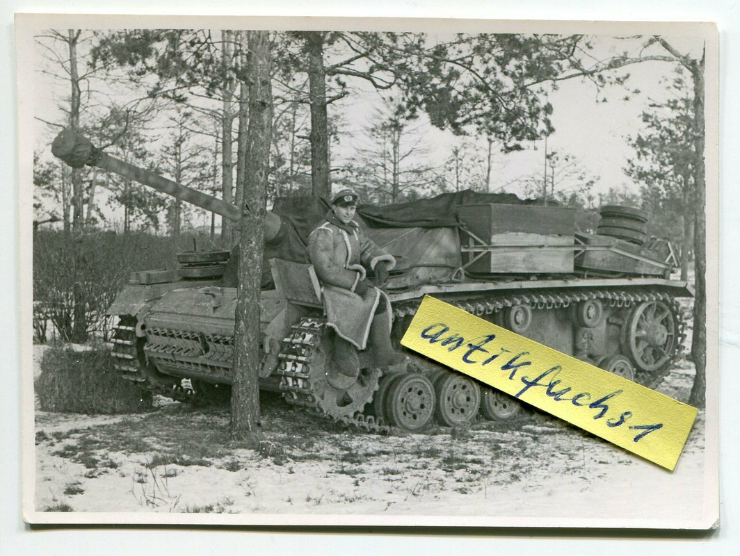 Panzer Sturmgeschütz mit Tarnanstrich und Front-Staukisten