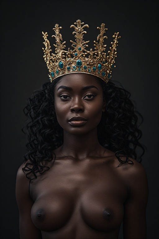 Naked-ebony-Queen-crown-stands-(12)