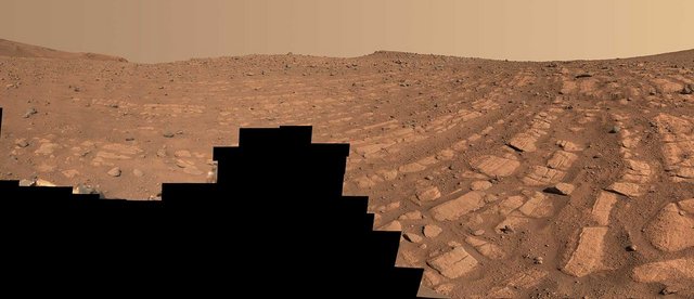 Spuren eines Flusses auf dem Mars