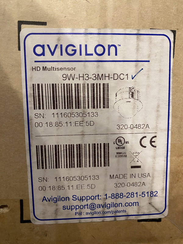 AVIGILON 9W-H3-3MH-DC1 DOME IN-CEILING VIDEO ZOOM CAMERA