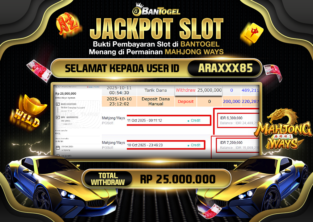 BUKTI JACKPOT LUNAS BANTOGEL