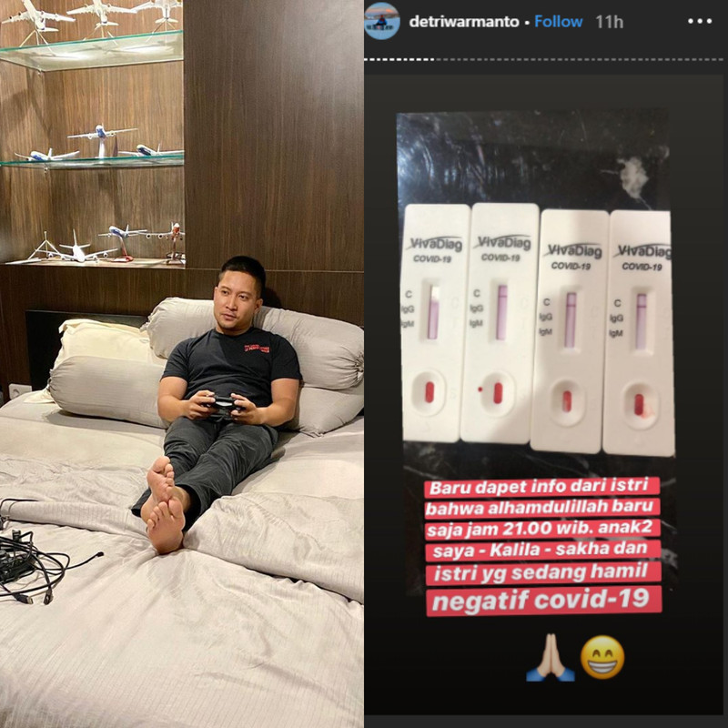 Detri Warmanto dan tes virus corona