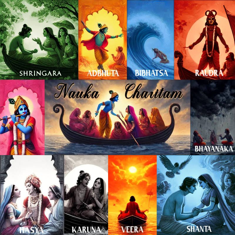 Nauka Charitam Mood Board with navarasa