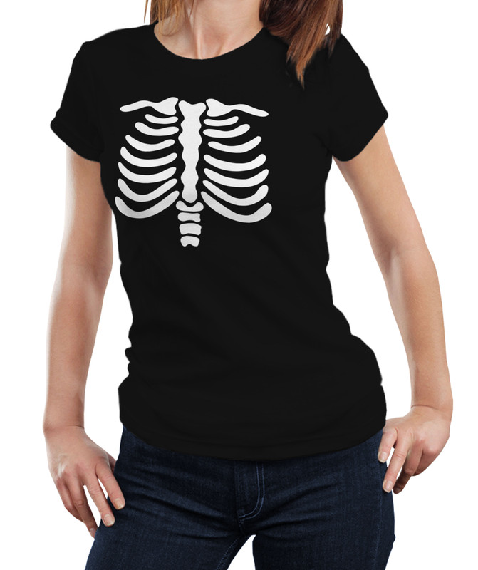 Ribcage V-neck Shirts T shirts for Women Skeleton Women/'s Halloween Party