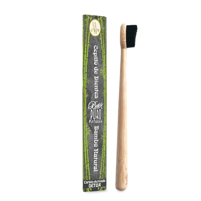Cepillo de Dientes Bambú Natural con Carbón