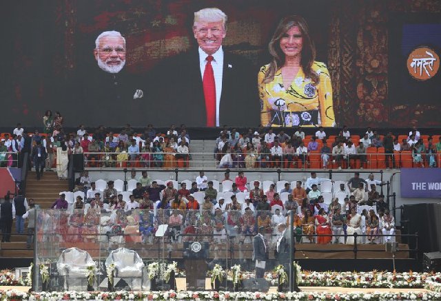 Trump receives warm welcome in India…