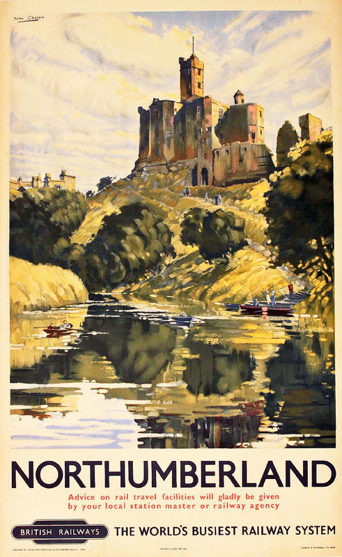 Vintage LNER Northumberland Bamburgh Castle Railway Poster A3 A2 Reprint