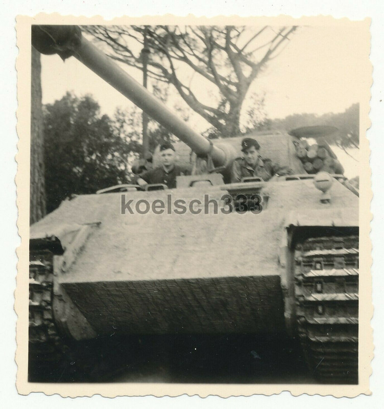 Foto Panther Panzer V Panzermänner auf Kampfwagen Normandie Fran