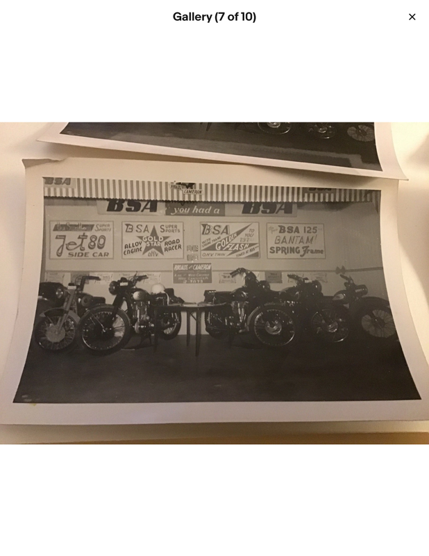 BSA Motorcycle Dealer 1951 Color Photo Lot Rhoads & Cameron Lancaster PA