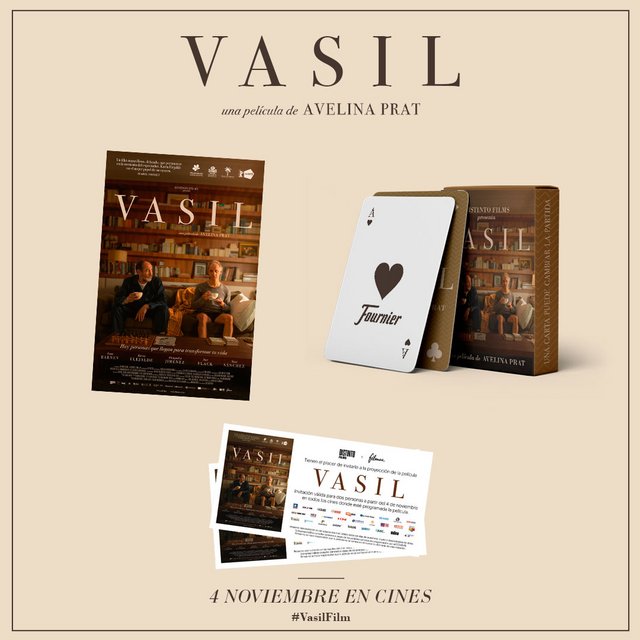 SORTEAMOS ENTRADAS DOBLES Y BARAJAS DE CARTAS DE LA PELÍCULA “VASIL”. ESTRENO EN CINES 4 DE NOVIEMBRE