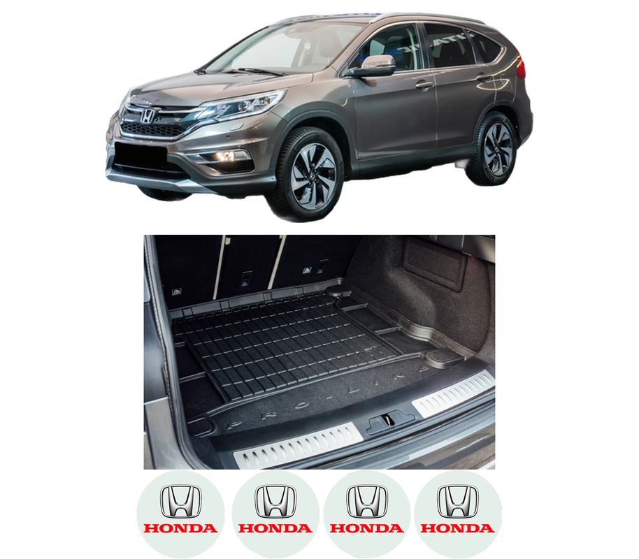 Tavita Portbagaj HONDA CR-V V (RW_, RT_) din 2016-2023, Protectie Portbagaj Auto, 4x Stickere auto cu HONDA