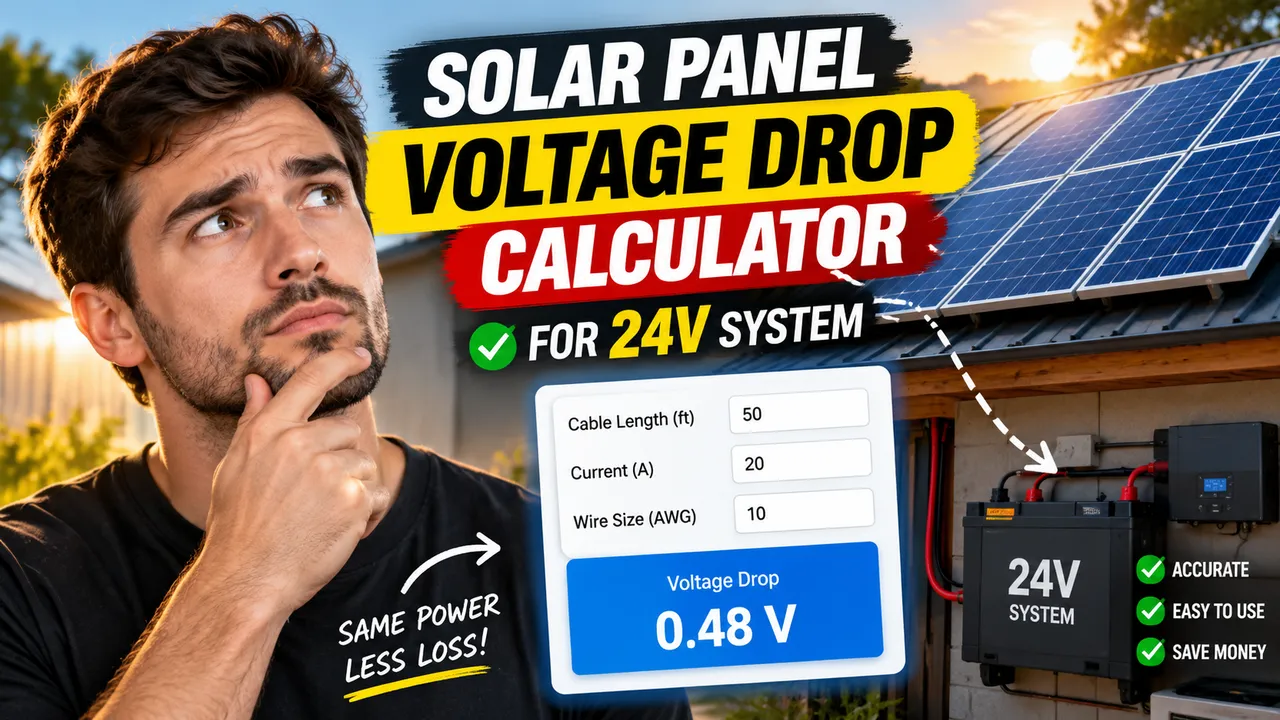 Solar Panel Voltage Drop Calculator For 24v System