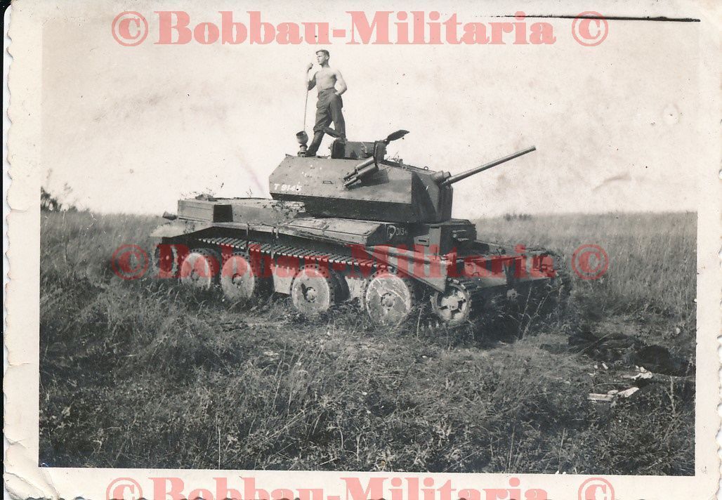 englischer Beutepanzer Cruiser Tank Kennung T-9145 Nebeltöpfe le