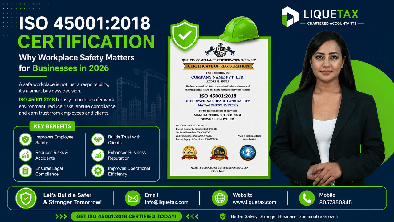 ISO 45001:2018 Certification – Workplace Safety