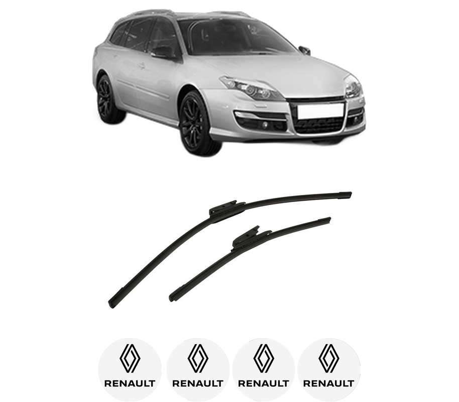 Set stergatoare auto RENAULT LAGUNA III Grandtour (KT0/1) din 2007-2015, pentru parbriz auto, 2 bucati, Bosch Aerotwin, din cauciuc siliconat rezistent, 4 Stickere Auto RENAULT