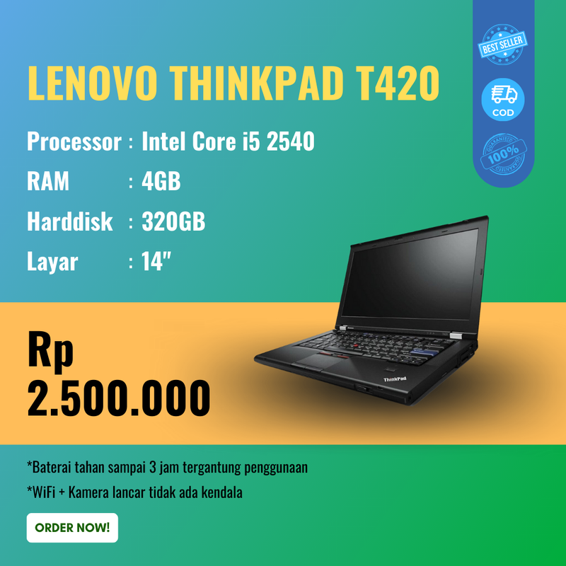 LAPTOP LENOVO THINKPAD T420 LAPTOP LENOVO THINKPAD T420