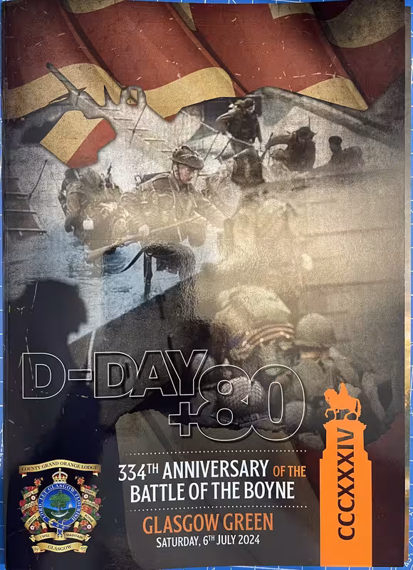 Glasgow County Boyne Commemoration 2024 Programme IMG_4788