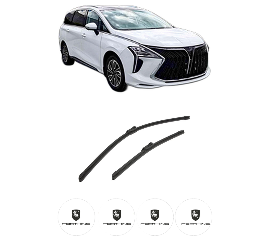 Set stergatoare auto FORTHING U-TOUR din 2023, pentru parbriz auto, 2 bucati, Bosch Aerotwin, din cauciuc siliconat rezistent, 4 Stickere Auto FORTHING