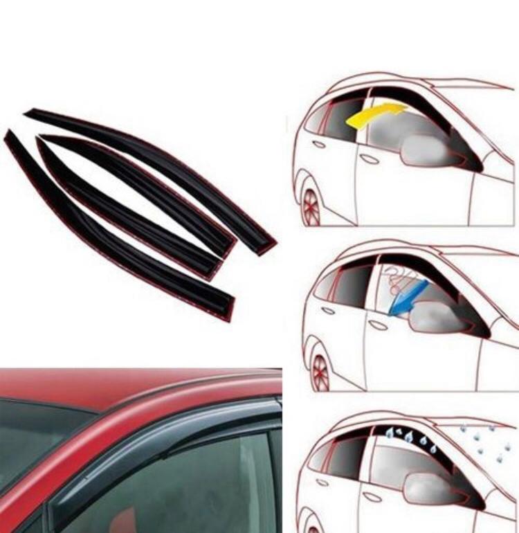 Fit For R Dacia Logan Sport Style Window Wind Deflector 4 Pcs Sport Style Window Wind Deflector 4 Pcs