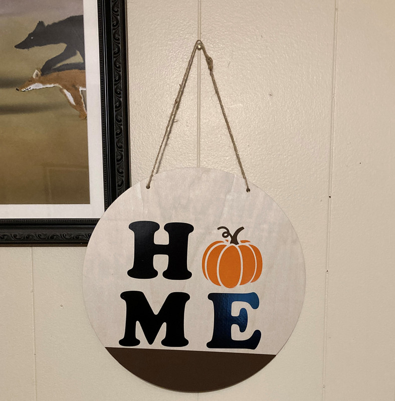 handcrafted autumn sign