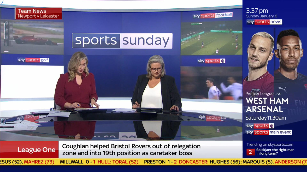 06 January - 12.00.00 - Sports Sunday. Stay in touch with the ne