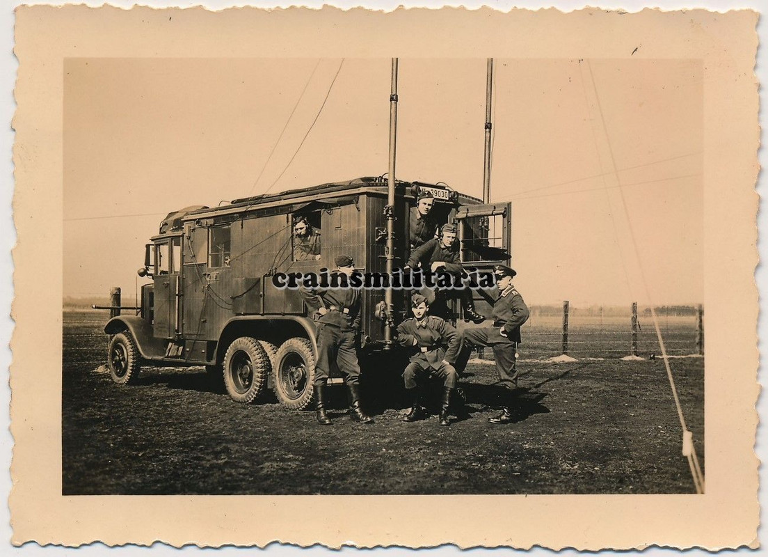 Orig. Foto Funkwagen Krupp L3H63 m. Antenne auf 