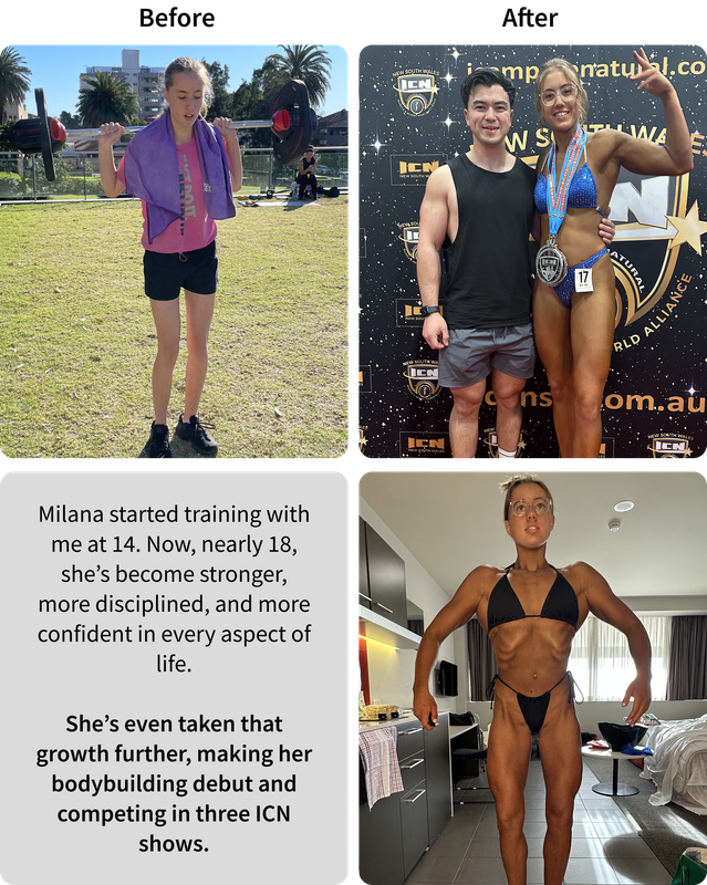 Milana before and after