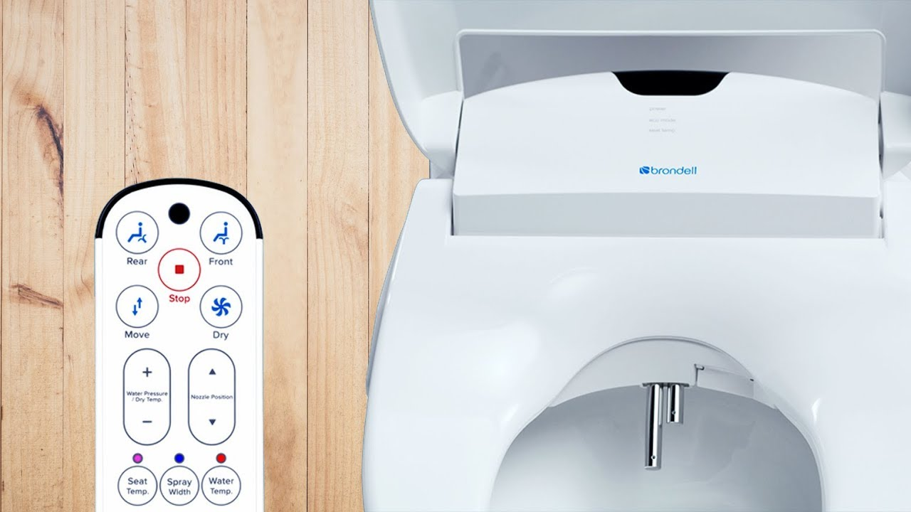 Built in Bidet with controls.