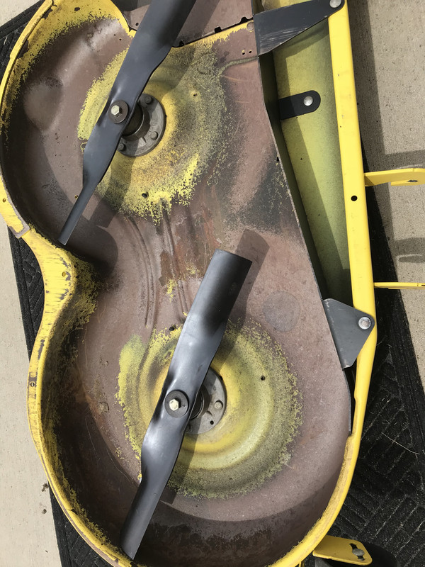John Deere X350 High Lift Blades Upgrade for Bagging Clippings - The Lawn  Forum