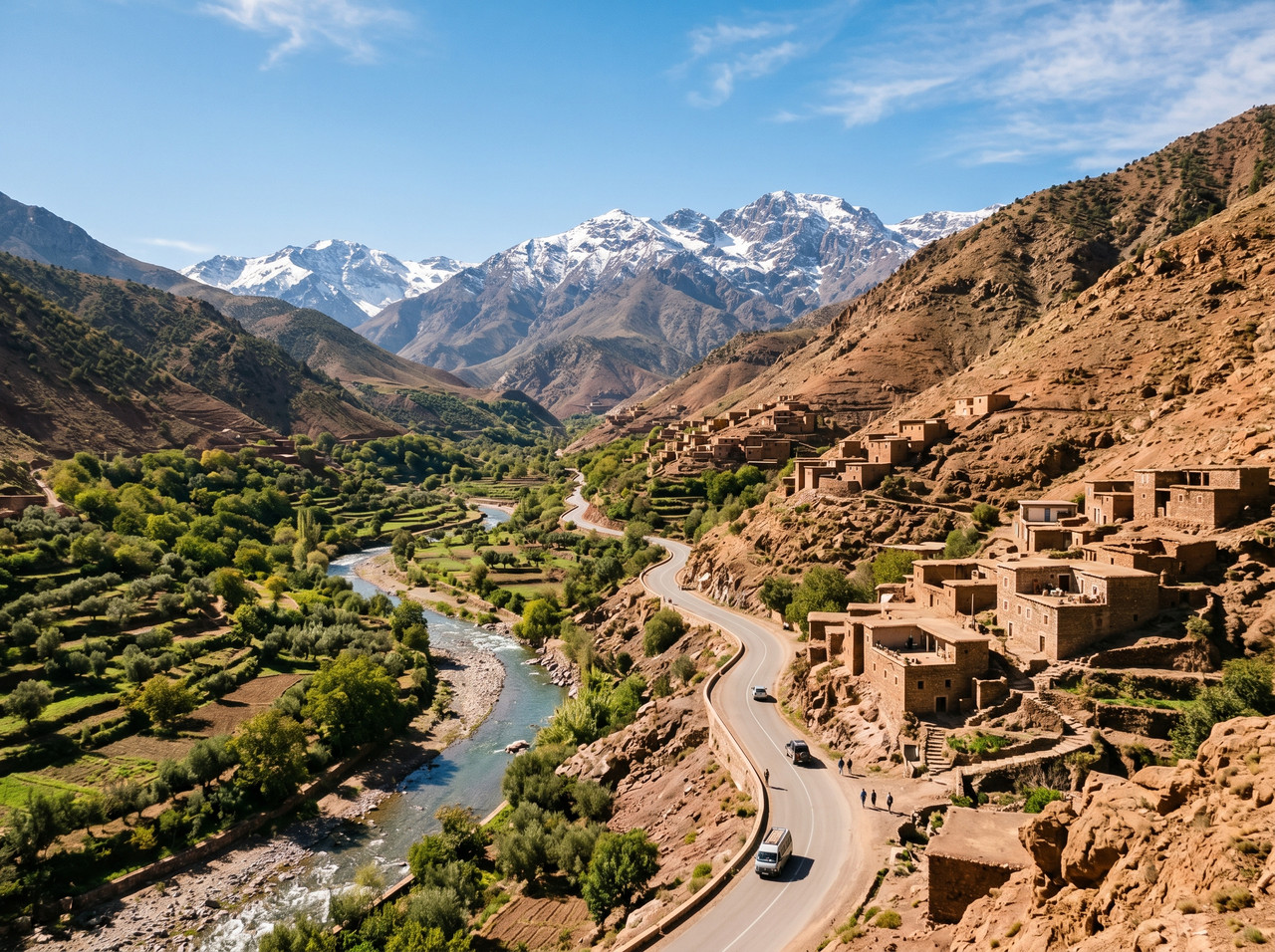 Atlas Mountains landscape near Marrakech, Morocco