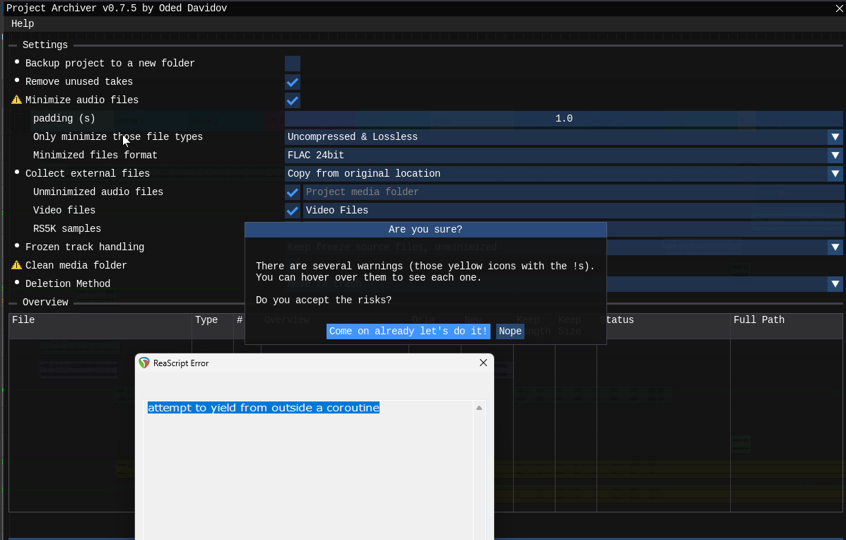 Odedd's Project Archiver Script