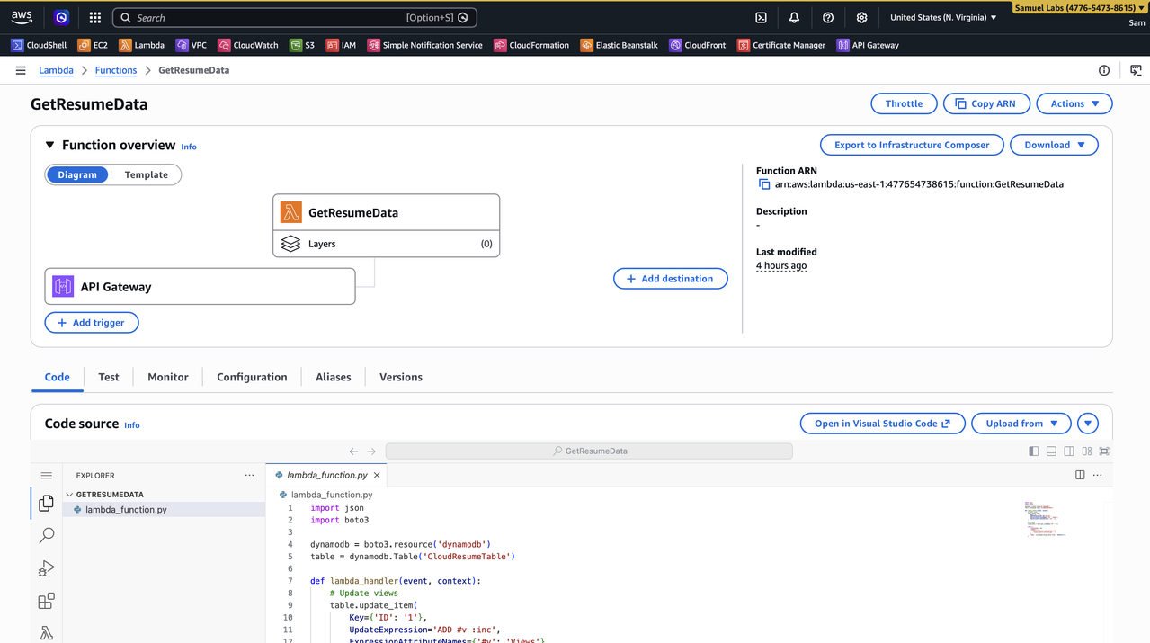 Get Resume Lambda Function