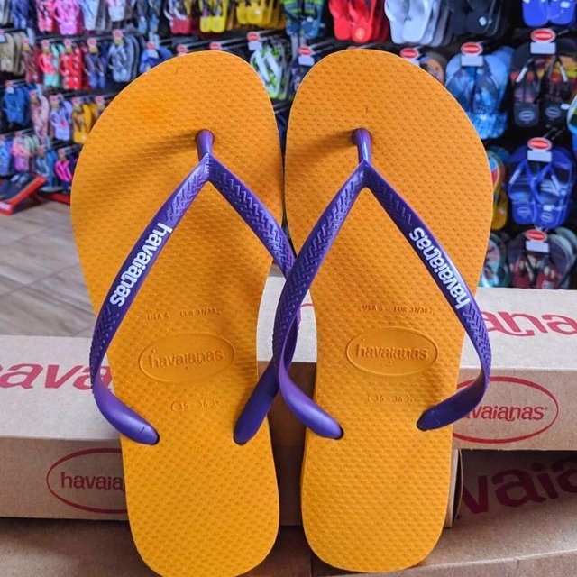 Chinelo Slim Logo Pop-Up, Havaianas, Feminino