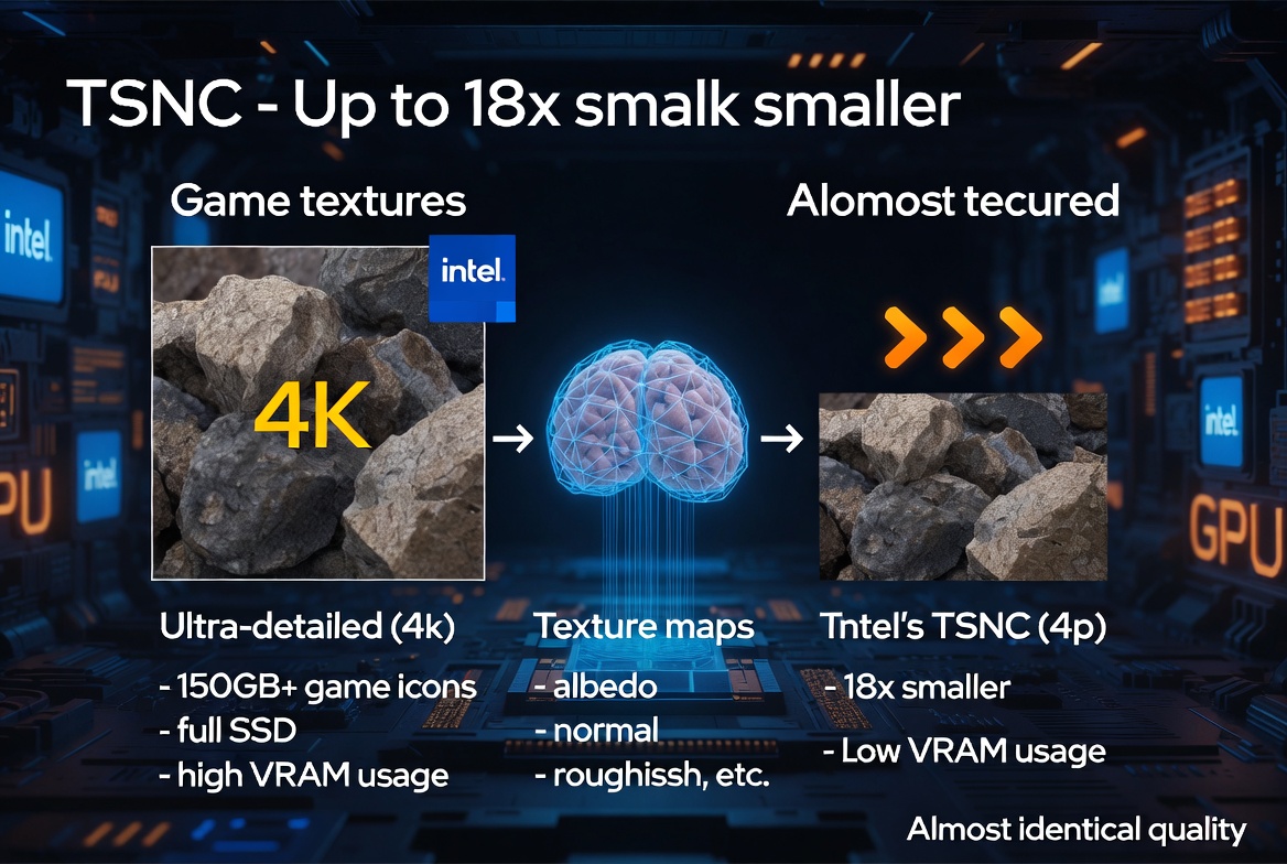 Intel TSNC: a compressão neural que encolhe texturas em até 18x e pode salvar sua placa de vídeo com pouca VRAM