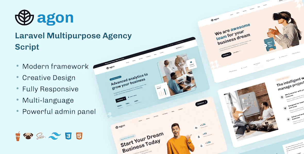 Agon – Laravel Multipurpose Agency Script PHP