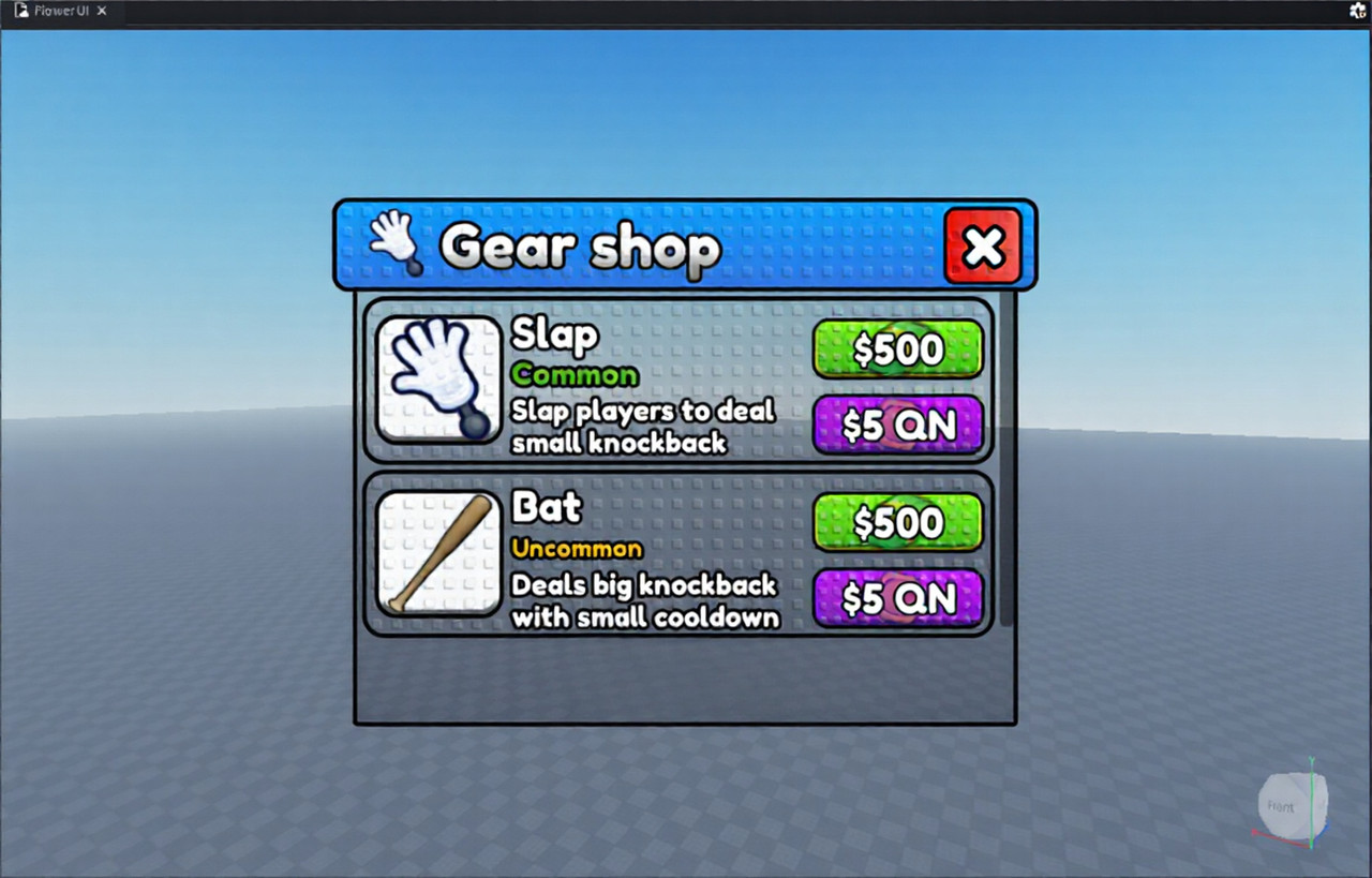 Gear Shop UI