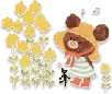 Bear with flowers
