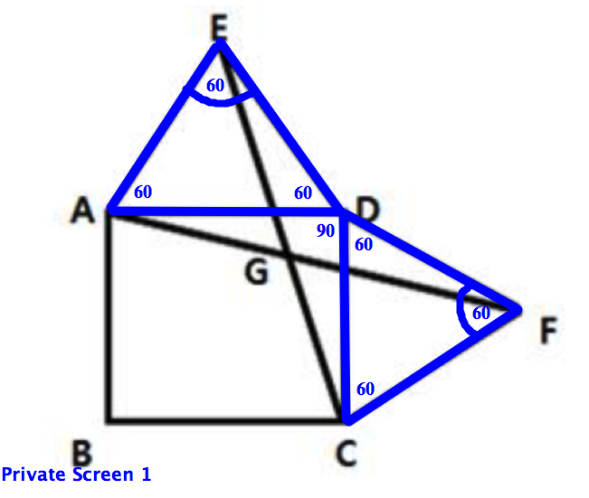 square and equilateral triangles 1
