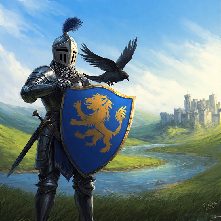 A-medieval-knight-in-shining-a-13