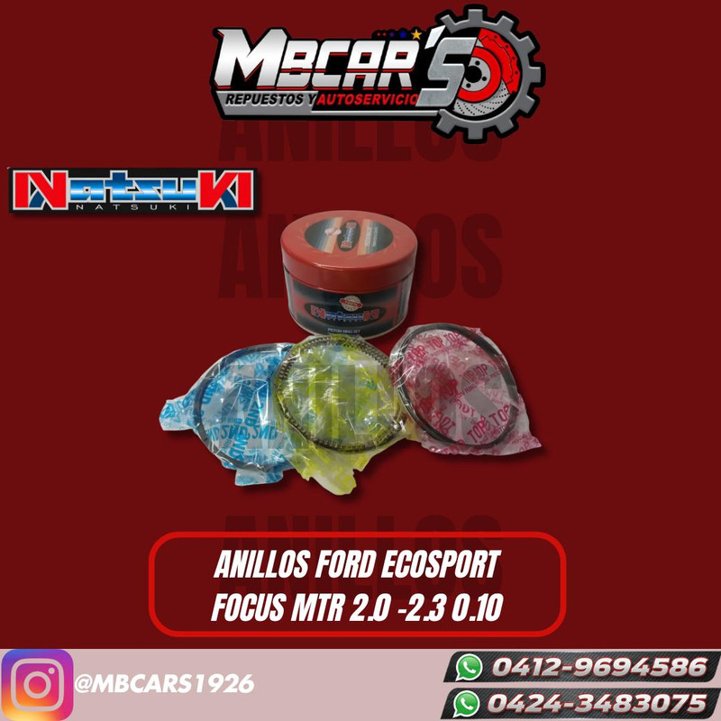 ANILLOS FORD ECOSPORT / FOCUS MTR 2.0 0.10