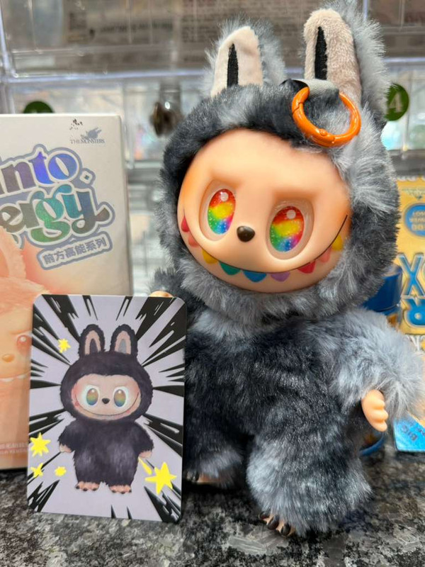 POP MART Labubu Secret ID Grey V3 Big Into Energy Hidden ID Labubu