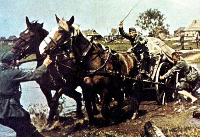 En las etapas media y tardía de la guerra, los camiones no eran suficientes. Los alemanes tuvieron que recuperar y usar el carruaje para reponer los camiones