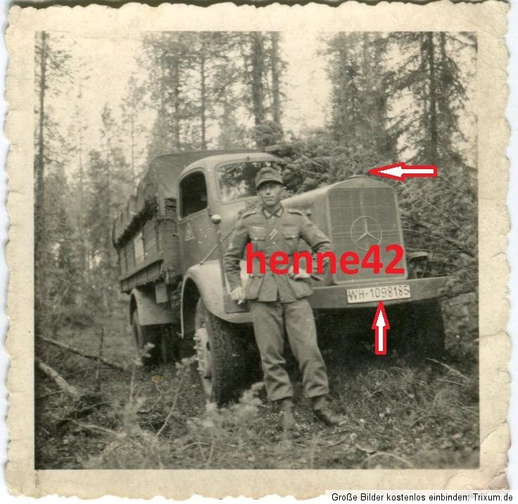 Gebirgsjäger vor Mercedes Lkw WH-1098185 Lapplan