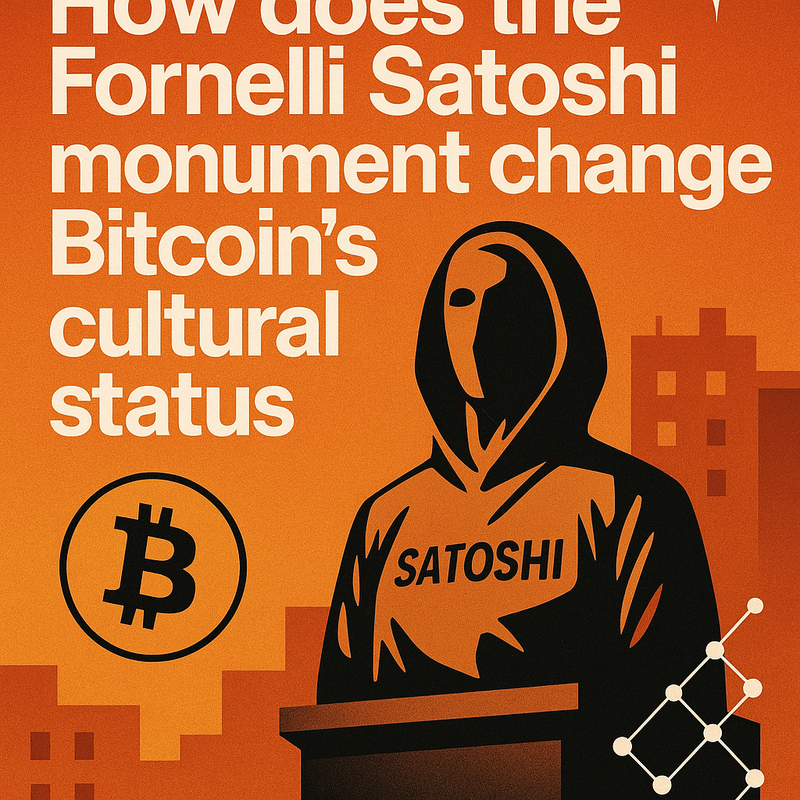 How does the Fornelli Satoshi monument change Bitcoin’s cultural status
